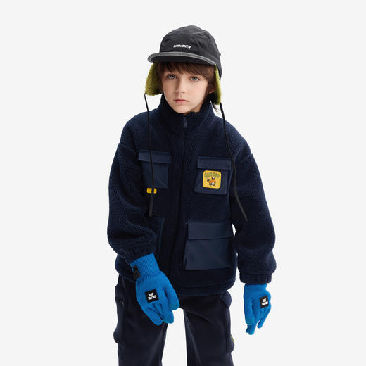 【MQD】【设计师系列】童装男童仿羊羔绒外套秋冬款新款儿童加绒 商品图1