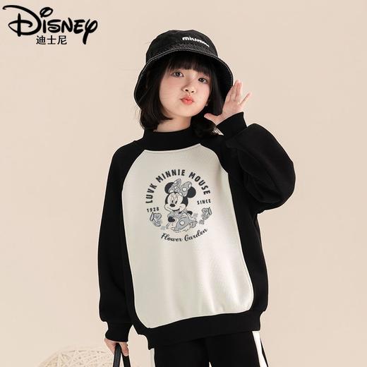 迪士尼女童加绒卫衣一体绒儿童打底衫洋气女大童上衣秋冬女孩衣服 商品图4