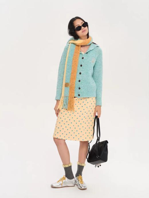 heris/H53107/多巴胺撞色条纹 手工流苏下摆 圈圈纱提花长款围巾亲肤 商品图2