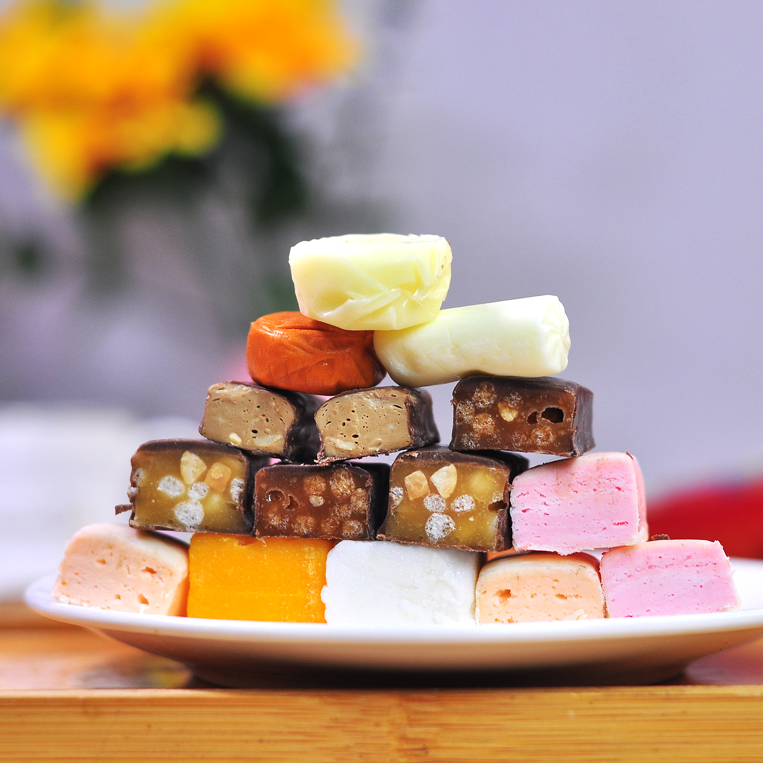 俄罗斯风味巧克力糖果混合装紫皮糖年货喜糖散装休闲零食品