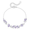 卡蒂罗KADER 紫藤花开手链 999足银/925银 满镶闪锆微笑花环在逃公主浪漫好运配饰 甜美大气璀璨银河 手链 女款 银色 礼盒款 商品缩略图1