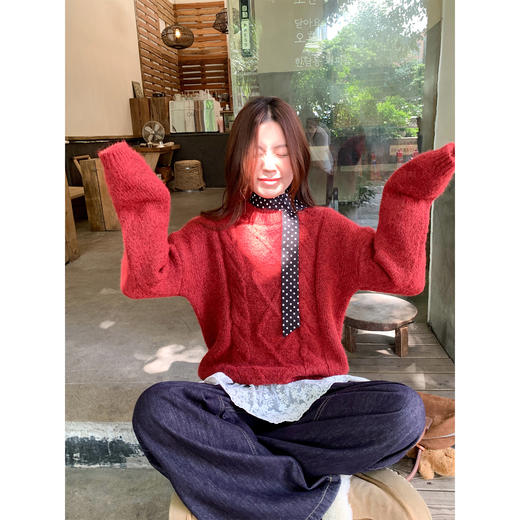 【169元任选2件】现货！ 韩系麻花套头毛衣 商品图0