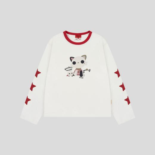 GOODBAI GOODEES 新款五角星机器小猫长袖T恤 商品图2