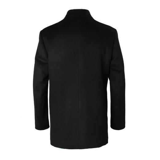 Marco Azzali 黑色大翻领羊毛大衣 Y5361200 商品图1