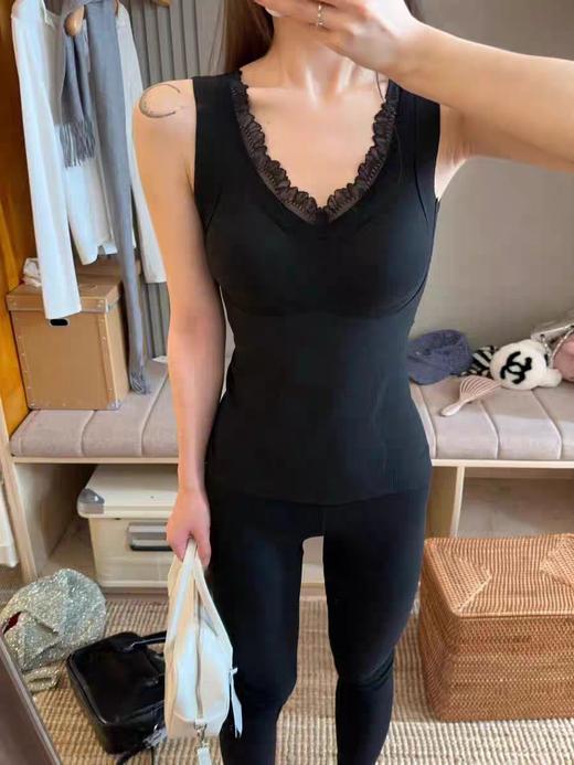 <曾小咸推荐>  蕾丝羊毛保暖背心（带胸垫） 日常109/件 商品图7