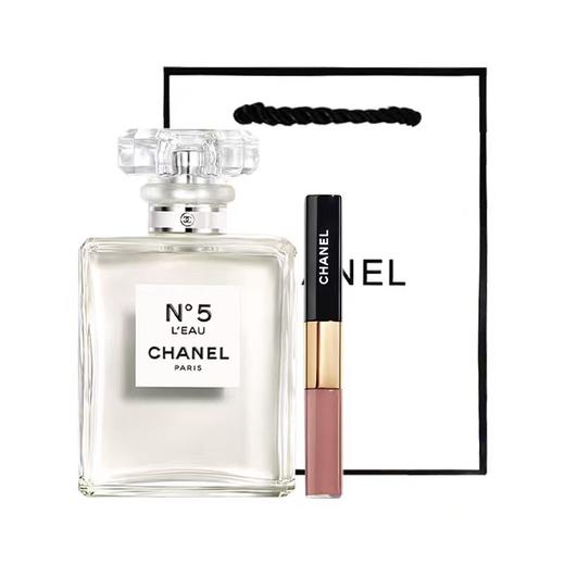 【送礼袋】CHANEL/香奈儿五号之水N5淡香 香水100ml+香奈儿双头唇釉唇蜜小样2ml+1.5ml 香港直邮 商品图13