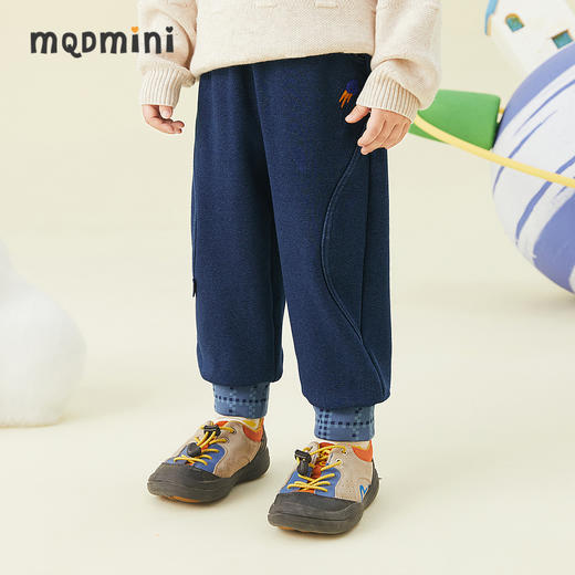 【秒】【专柜同款】MQD童装男童冬季加绒牛仔裤男宝宝加厚裤子潮 商品图1