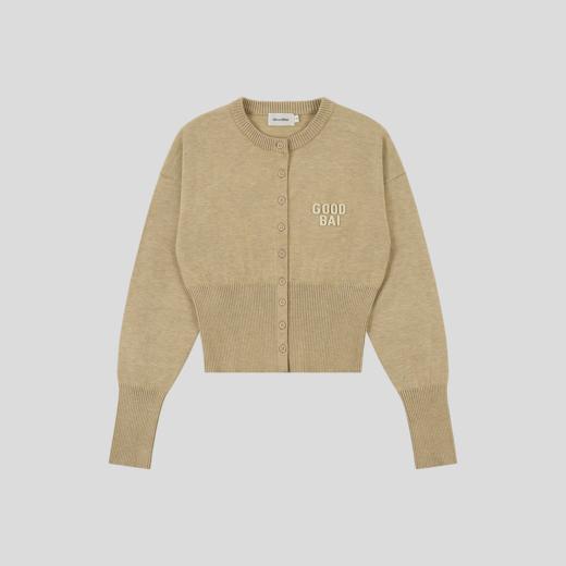 GOODBAI 秋冬新款圆领收腰长袖针织开衫 商品图2