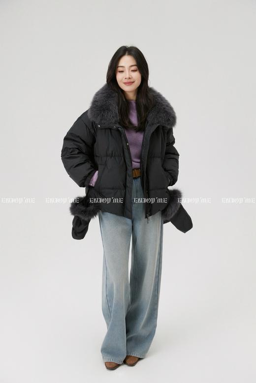 【门店同款】ENJOY冬季“暖冬知性”配手套狐狸毛羽绒服 167695326 商品图4