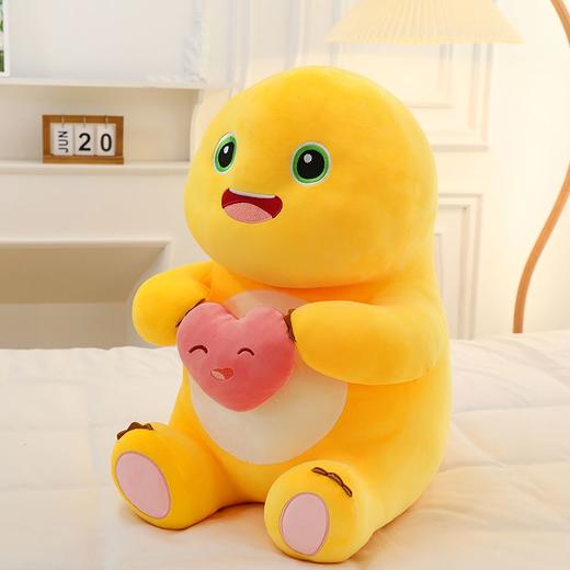 新款热销小奶龙毛绒玩具爱心奶龙可爱儿童节日公仔超萌款抱枕 商品图2