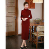 SKY 276010新中式高级感长袖加绒加厚旗袍 商品缩略图2
