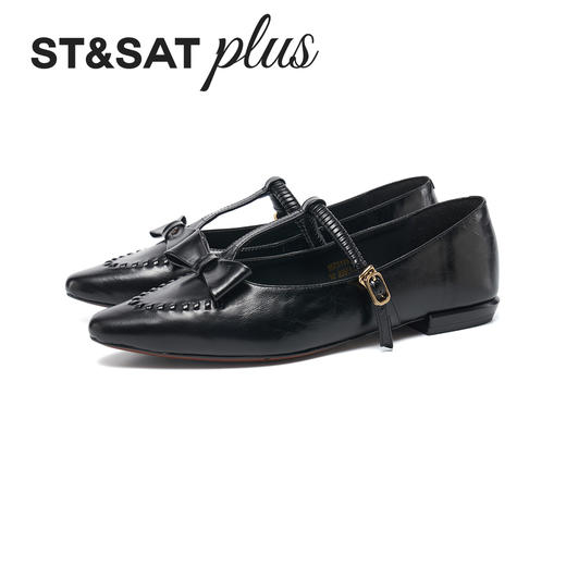 星期六26春新款蝴蝶结T带焦糖玛丽珍SSE1111059 商品图9