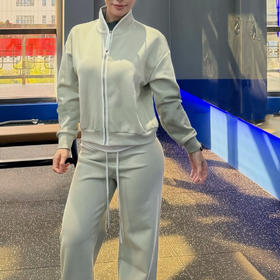跃牌【禅语梵心】撞色立领拉链运动外套女宽松健身服卫衣休闲瑜伽服上衣WT3555