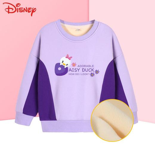 迪士尼女童冬季加绒加厚卫衣女孩冬款假两件打底衫儿童冬装上衣 商品图1