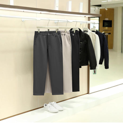 男士高端线！意式老钱！2025莫代尔绵羊毛秋冬加绒保暖商务户外休闲裤 商品图0