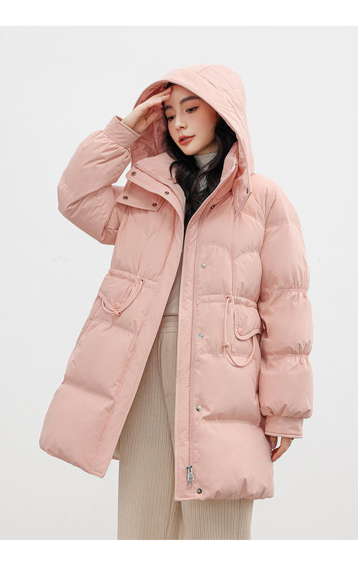 卉遇YY同款收腰中长款羽绒服HY-27★ 商品图2