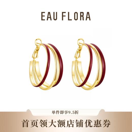 【红运】红色滴油耳环 商品图0