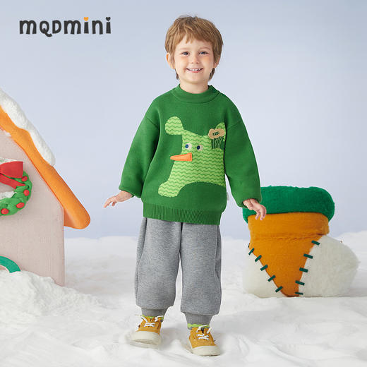 【秒】【专柜同款】MQD童装男童冬季新款加绒针织裤儿童运动裤卫裤潮 商品图3