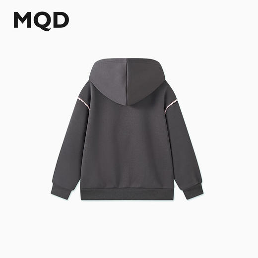 【MQD】冬季女大童学院风潮酷休闲卡通加绒连帽卫衣 商品图1