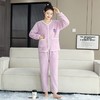 2024年新款睡衣可外穿女秋冬季小香风珊瑚绒加厚加绒宽松家居居服 商品缩略图2