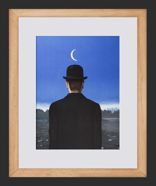 【已售】独角鹿西洋古董2010年法国巴黎Art-Lithographies出版雷内·马格利特图版签名限量彩色石版画作品《Le Maître d'École 校长》 商品图1