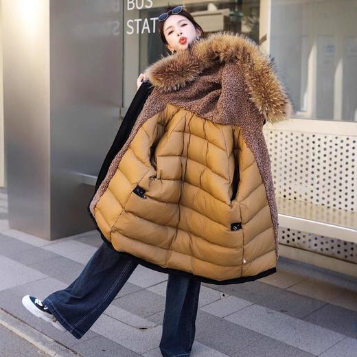 新国标90白鸭绒加肥加大码胖mm200斤中长款孕妇羽绒服外套女2516 商品图2