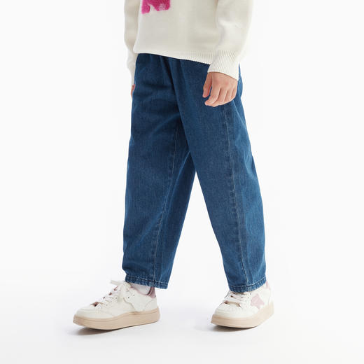 【MQD】童装女童水洗牛仔裤春秋款宝宝裤子儿童宽松长裤休闲裤 商品图1