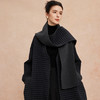 QH967斯尔丽25新款松弛感廓形显瘦OVERSIZE时尚V领配围巾中长大衣 商品缩略图4