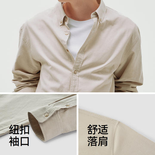 商场同款|森马长袖衬衫男春小宽松经典牛津上衣2026新款基础实用 商品图3
