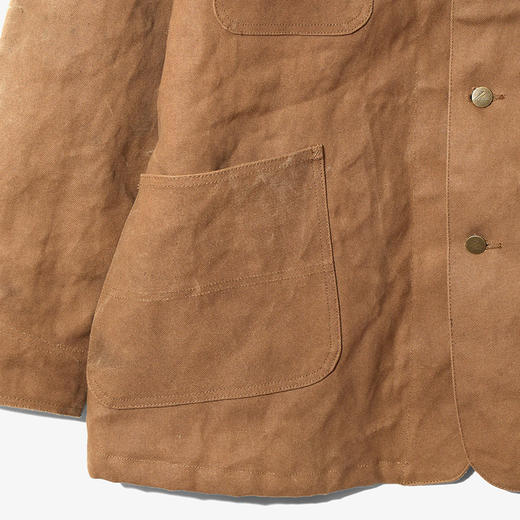 Needles Coverall 天然柿子染色做旧加工工装夹克 夹棉拼接领外套 商品图2