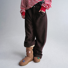 GOODBAI GOODEES 新款五角星贴布直筒长裤