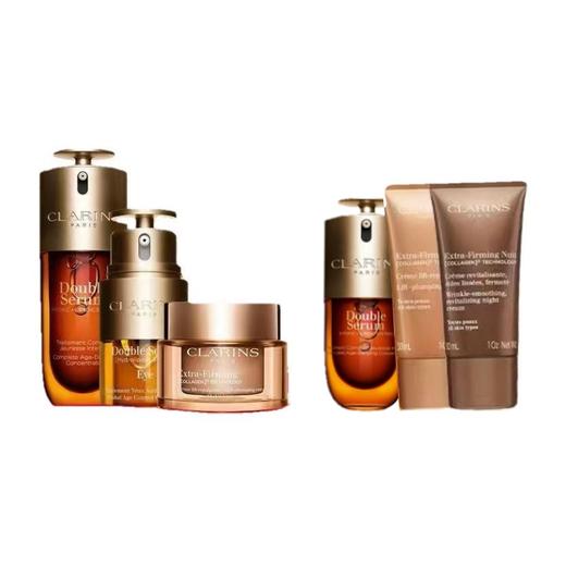 仅配送【国际妆品 线上专享】娇韵诗双萃75ml+双萃眼精华20ml+全新弹簧面霜50ml 送：第九代黄金双萃30ml+ 弹簧面霜30ml+弹簧晚霜30ml 商品图0