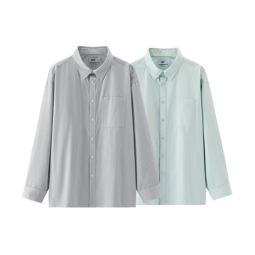 商场同款|森马长袖衬衫男春季纯棉翻领上衣2026新款经典条纹百搭 商品图4