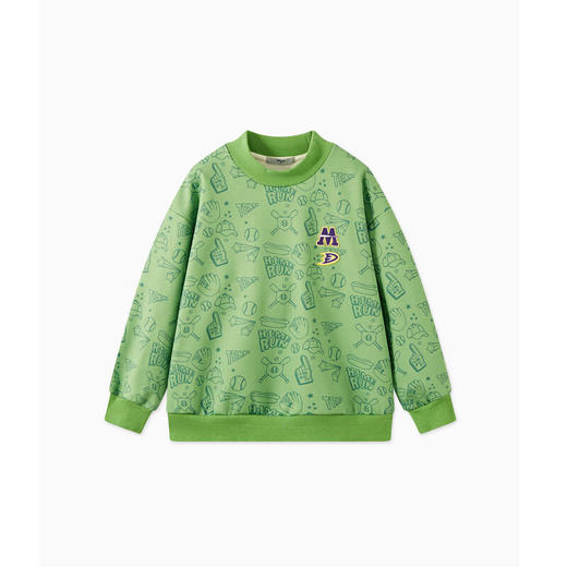 【MQD】冬季男大童学院风卡通加绒休闲套头卫衣 商品图5