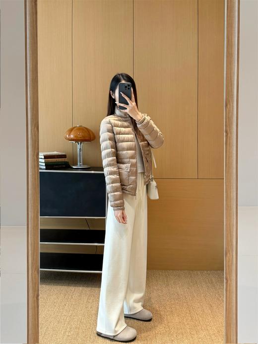 织进去的温暖羊毛醋酸直筒毛呢加厚直筒微阔腿裤裤 商品图3