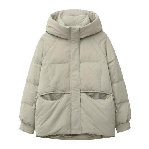 新国标90白鸭绒加肥加大码胖mm200斤中长款孕妇宽松羽绒服女2509 商品图4