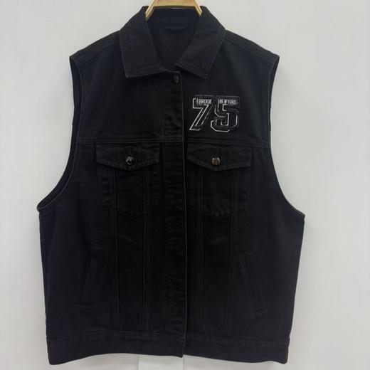 NC翻领无袖双口袋牛仔马夹50702（黑） 秋季 953012330321 商品图1