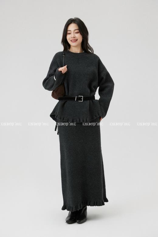 【门店同款】ENJOY冬季“暖冬软糖”软糯木耳边针织半裙 167993323 商品图2