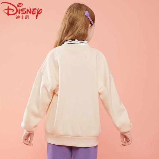 迪士尼女童加绒卫衣洋气新款冬季儿童打底衫女大童一体绒新年装潮 商品图1