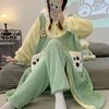 帕恰狗睡衣女秋冬季可爱卡通珊瑚绒情侣睡袍法兰绒男士家居服保暖 商品缩略图0