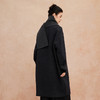 QH967斯尔丽25新款松弛感廓形显瘦OVERSIZE时尚V领配围巾中长大衣 商品缩略图1