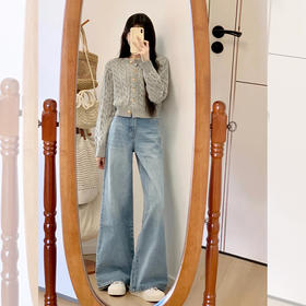 <曾小咸推荐>新品特价秒杀 卖完下架不再补 复古水洗微喇牛仔裤 日常169 特价89.99  ！！【预售款，预计3-15天发货】