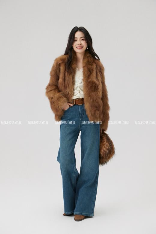 【门店同款】ENJOY冬季宽腰带加绒喇叭裤 168044031 商品图2