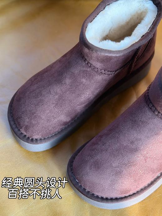 【首发福利 限时99元】冬季经典款厚底亮闪雪地靴女 加绒保暖一脚蹬通勤百搭棉靴 商品图9