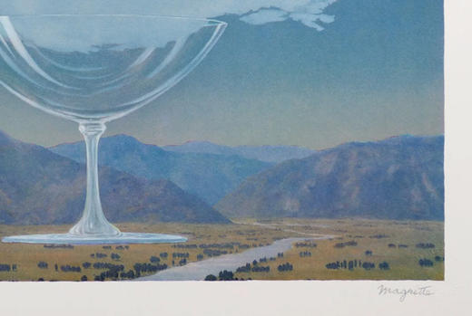 独角鹿西洋古董2010年法国巴黎Art-Lithographies出版雷内·马格利特图版签名限量彩色石版画作品《La Corde Sensible 心弦》 商品图6