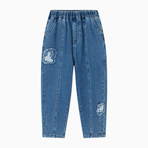 【秒】【专柜同款】MQD童装男童冬季中大儿童牛仔裤加绒长裤潮 商品图4