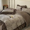 复古汉麻大花边四件套透气亲肤纯棉床品套装 商品缩略图2