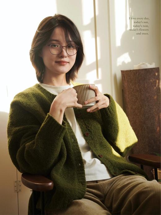 苔藓绿复古毛衣巨显白超治愈绿野仙踪羊毛开衫 商品图1