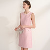 EITIE爱特爱亮片花纱优雅温柔花边圆领无袖小香风连衣裙A2607113 商品缩略图3