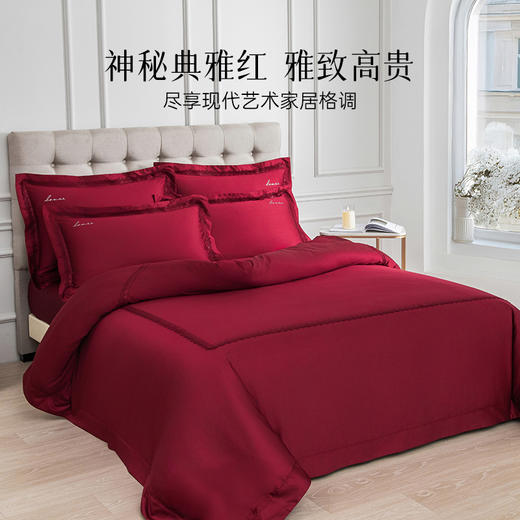 2025年新款雅芳婷100S埃及长绒棉床上四件套全棉蕾丝被套床单套件 商品图4